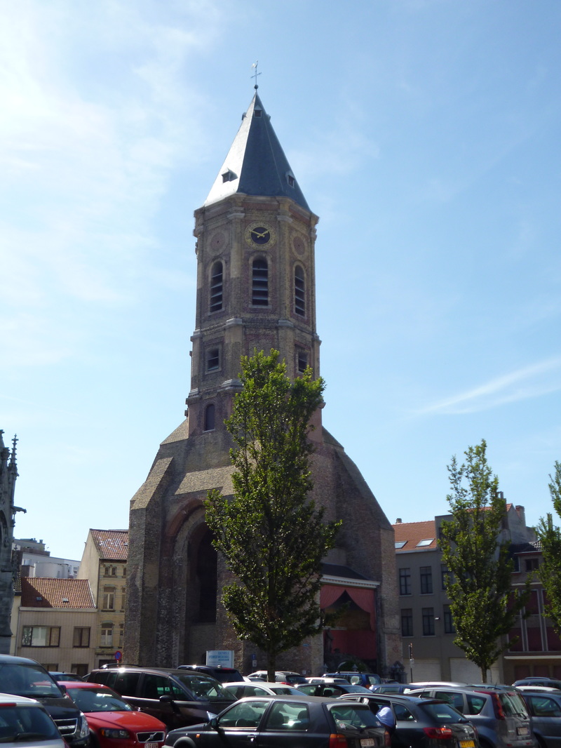 Church tower Peter in Ostend. Belgium.