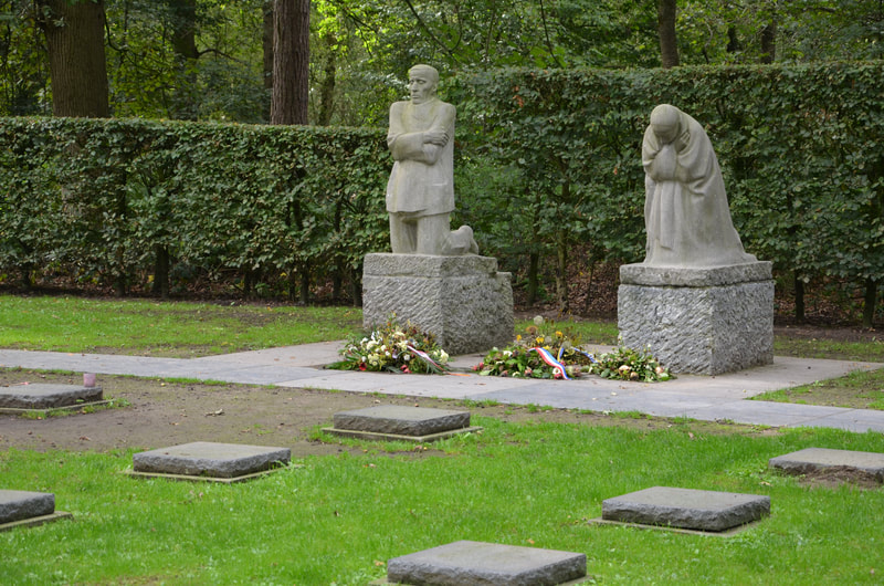 German war cemetery Vladslo. Sculpture saddened by parents by Käthe Kollwitz 