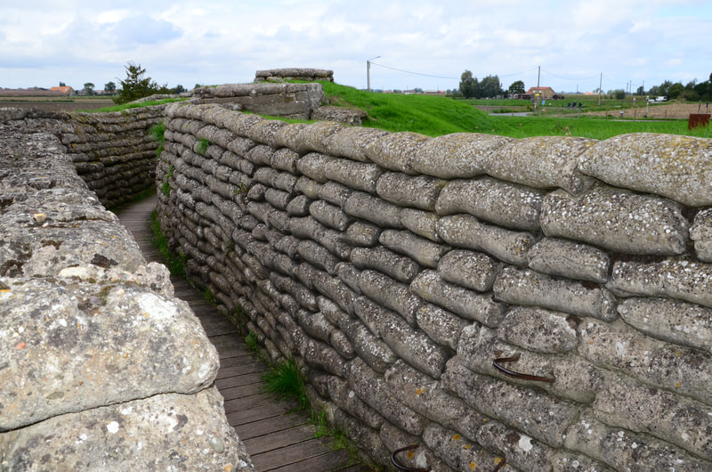 Diksmuide, trenches of death, the last remaining trenches from the First World War. 