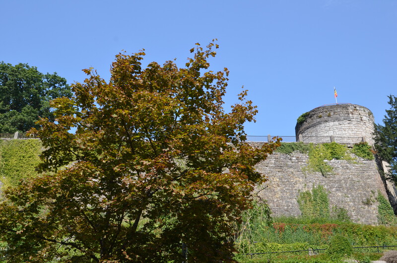 Ruins of Comtal Castle in Rochefort. Belgium. 