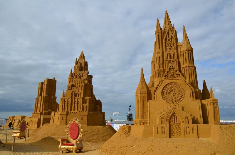 Sand sculpture at the festival in Ostend. Belgium. 