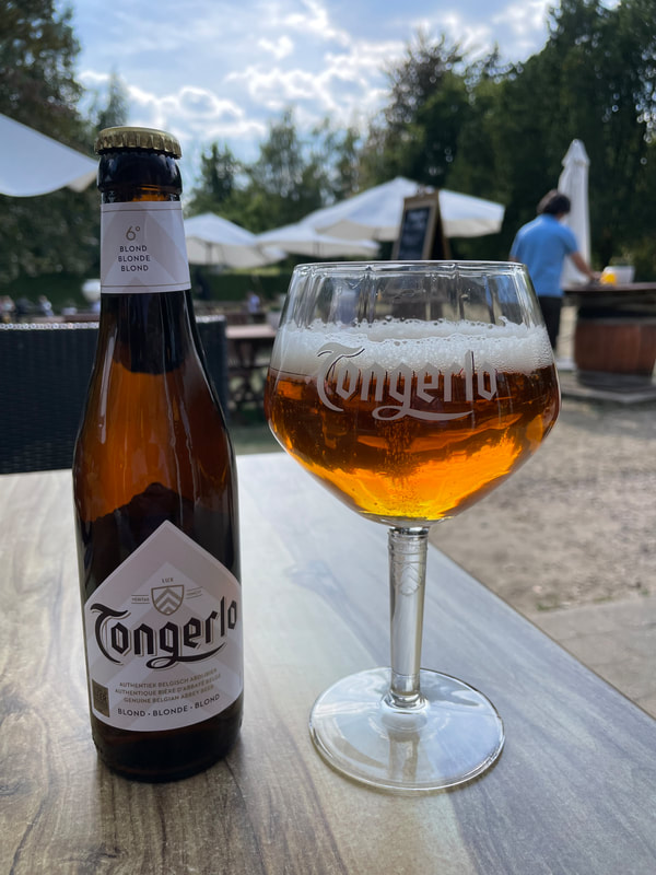 Light Tongerlo beer. Belgium. Beer Tongerlo blonde. Belgium. 
