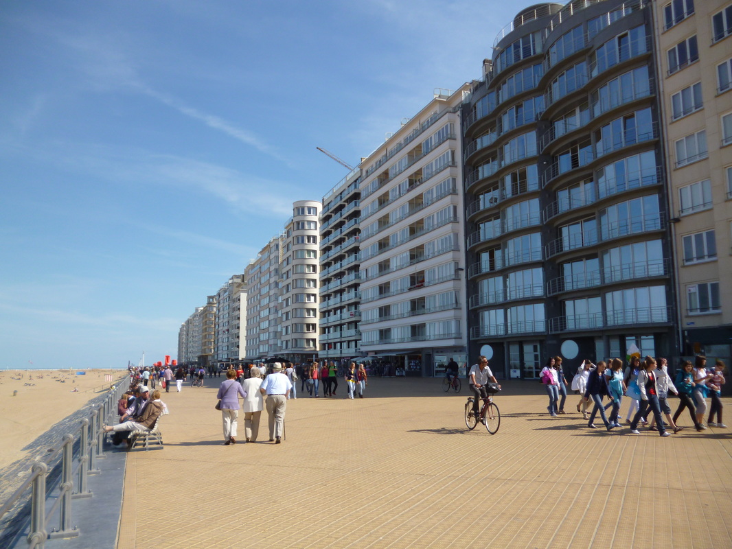 Promenade in Ostend. Belgium.