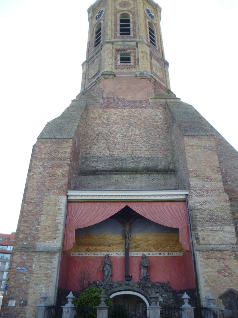 Church tower Peter in Ostend. Belgium. 