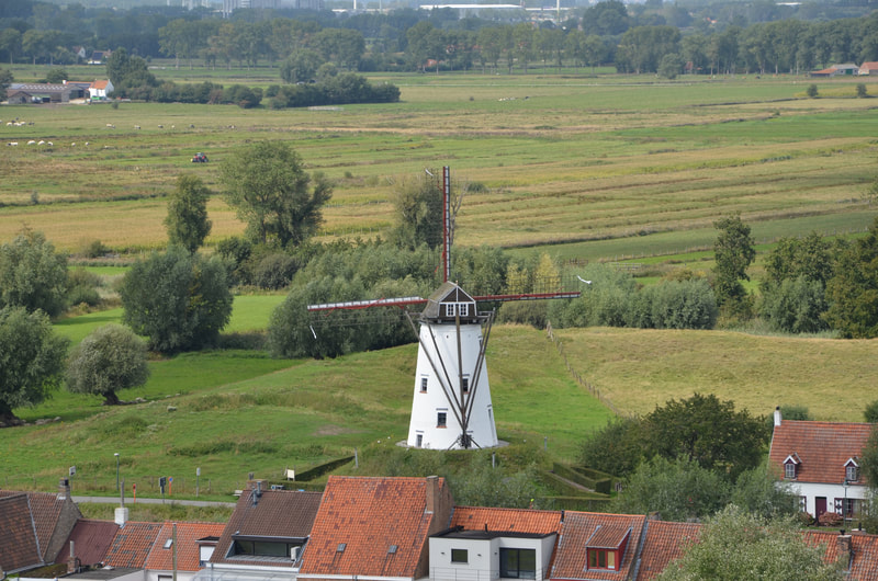 Schellemolen windmill in Damme. Belgium. 