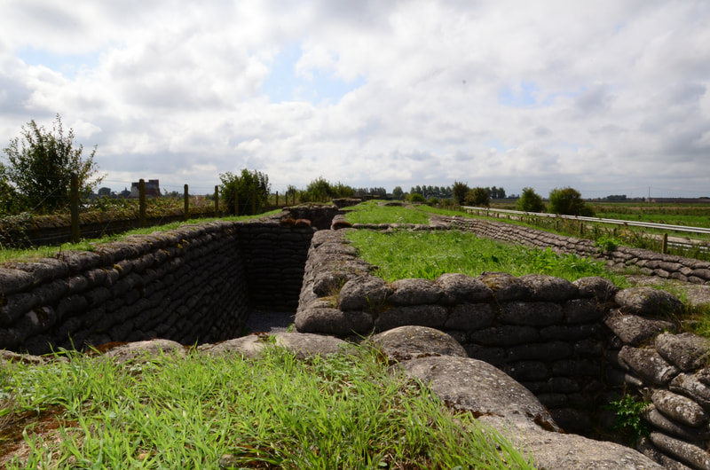 Diksmuide, trenches of death, the last remaining trenches from the First World War. 