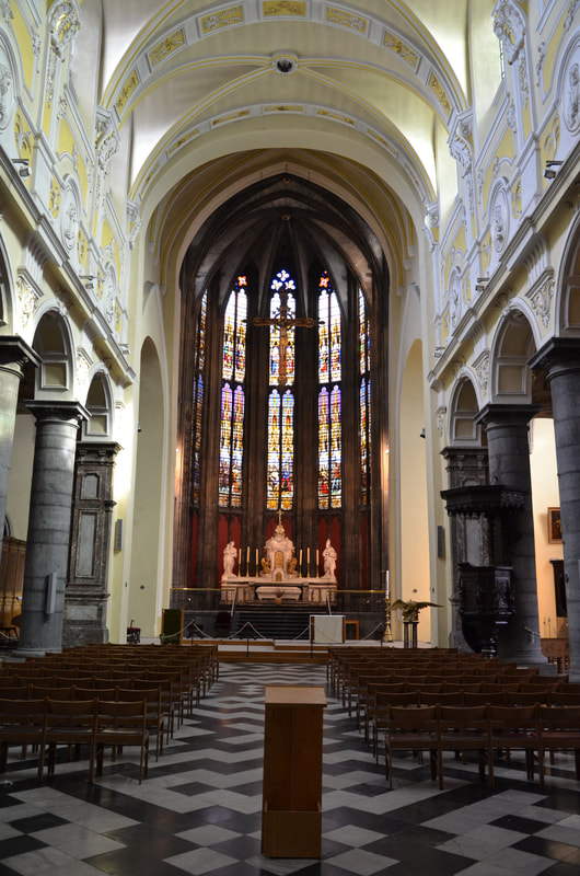 The church Dionysius in Liege. Belgium. 