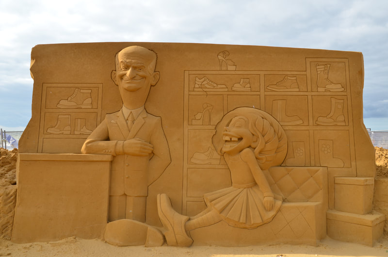 Sand sculpture at the festival in Ostend. Belgium. 