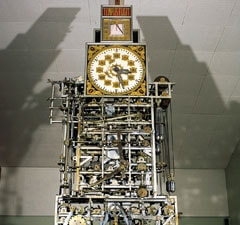 Astronomical clock created by Kamiel Festraets. MIasto Sint-Truiden in Belgium.