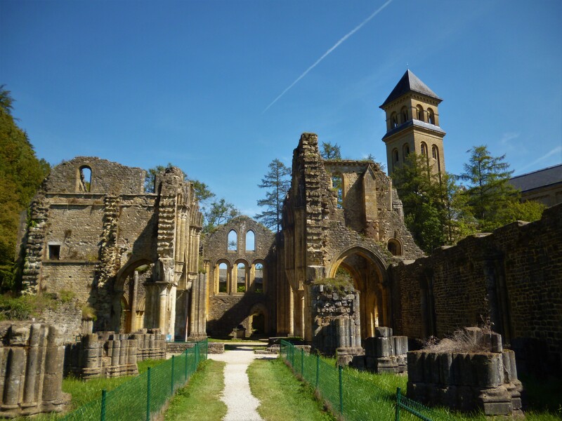 Ruins of the old abbey in Orval. Belgium. 